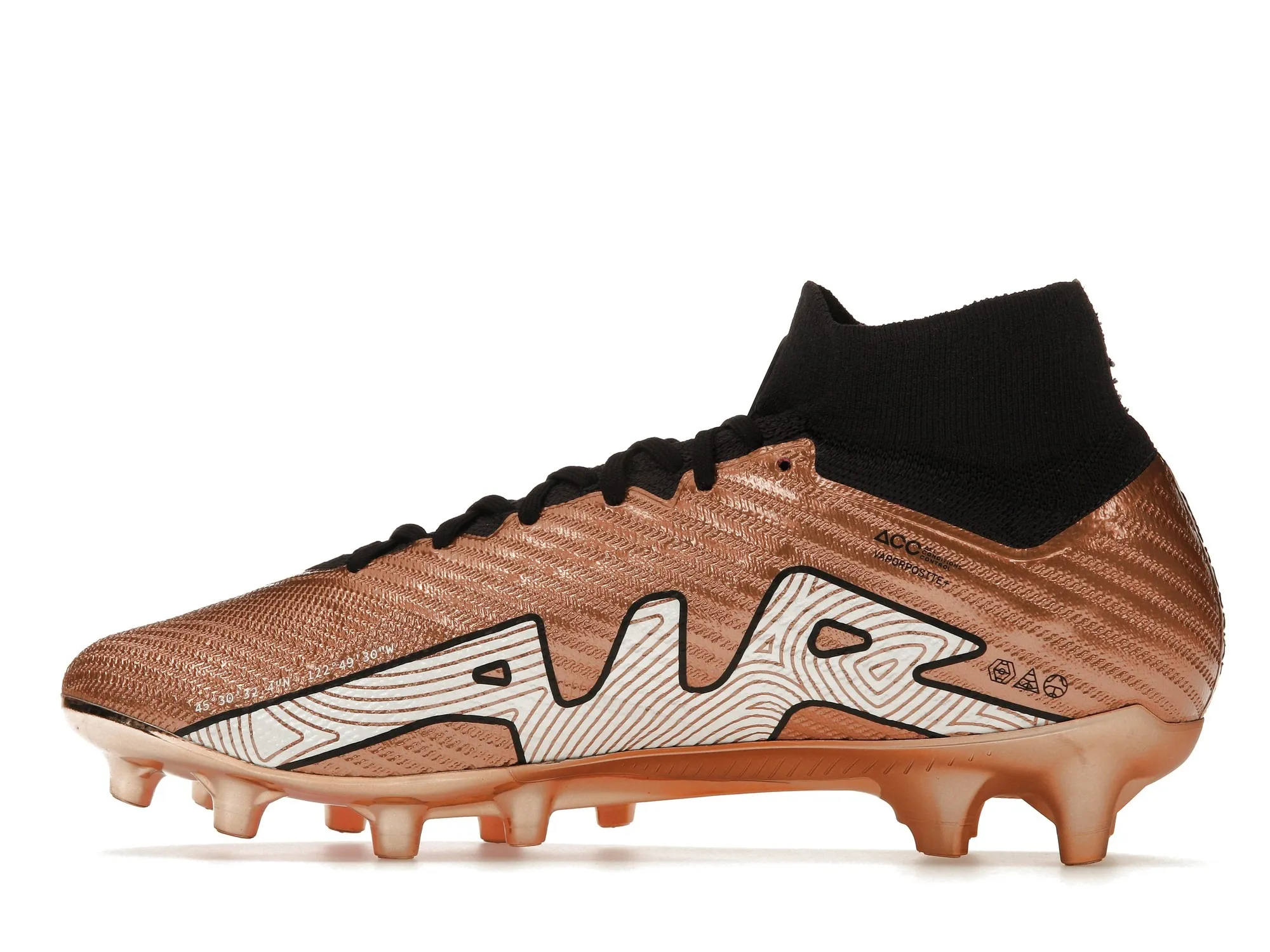 Фото № 5 с приближением к товару «‎Nike Zoom Mercurial Superfly 9 Elite AG-Pro Metallic Copper»