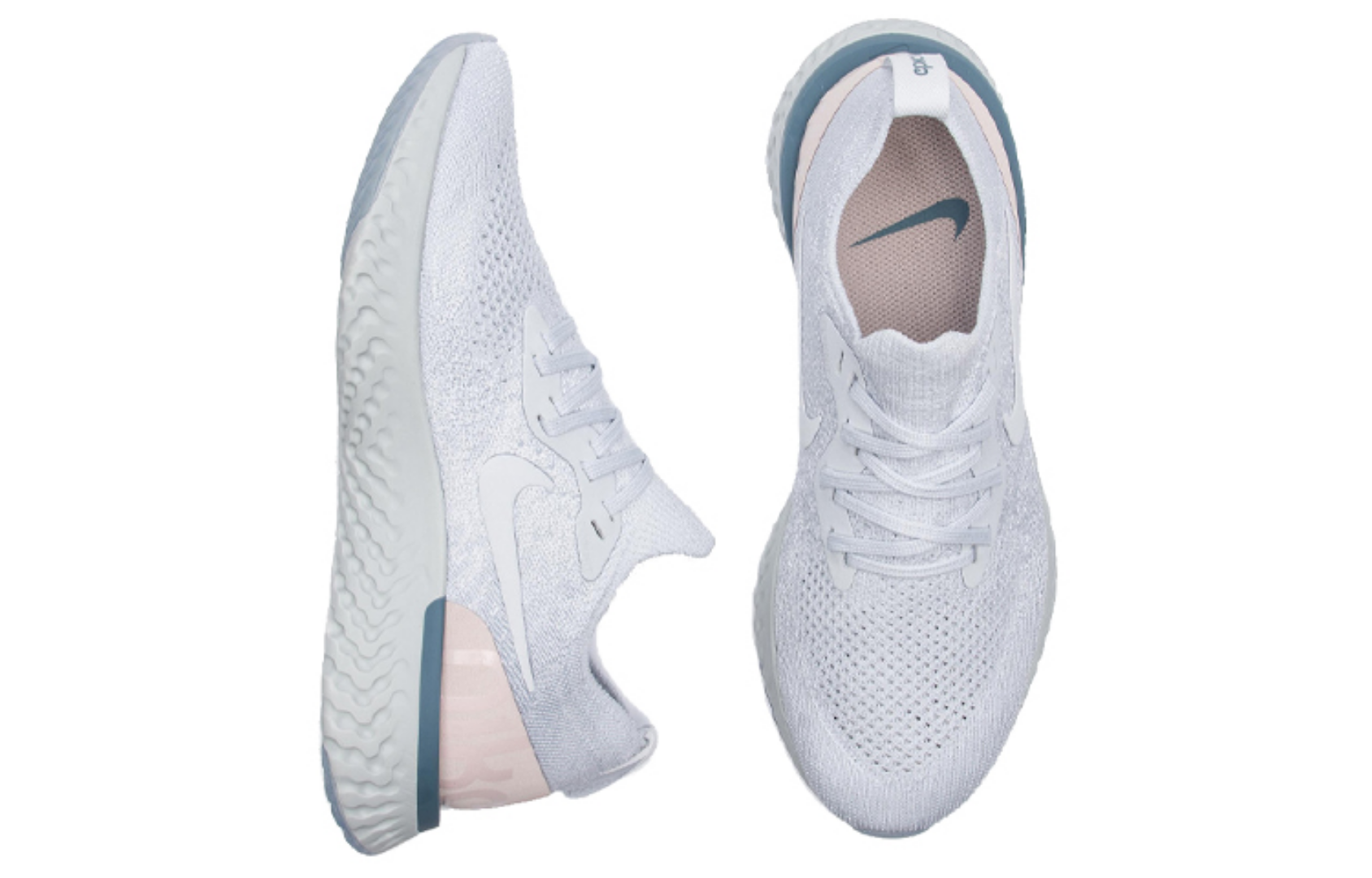 Фото № 4 с приближением к товару «‎Nike Epic React Flyknit Pure Platinum Celestial Teal (W)»