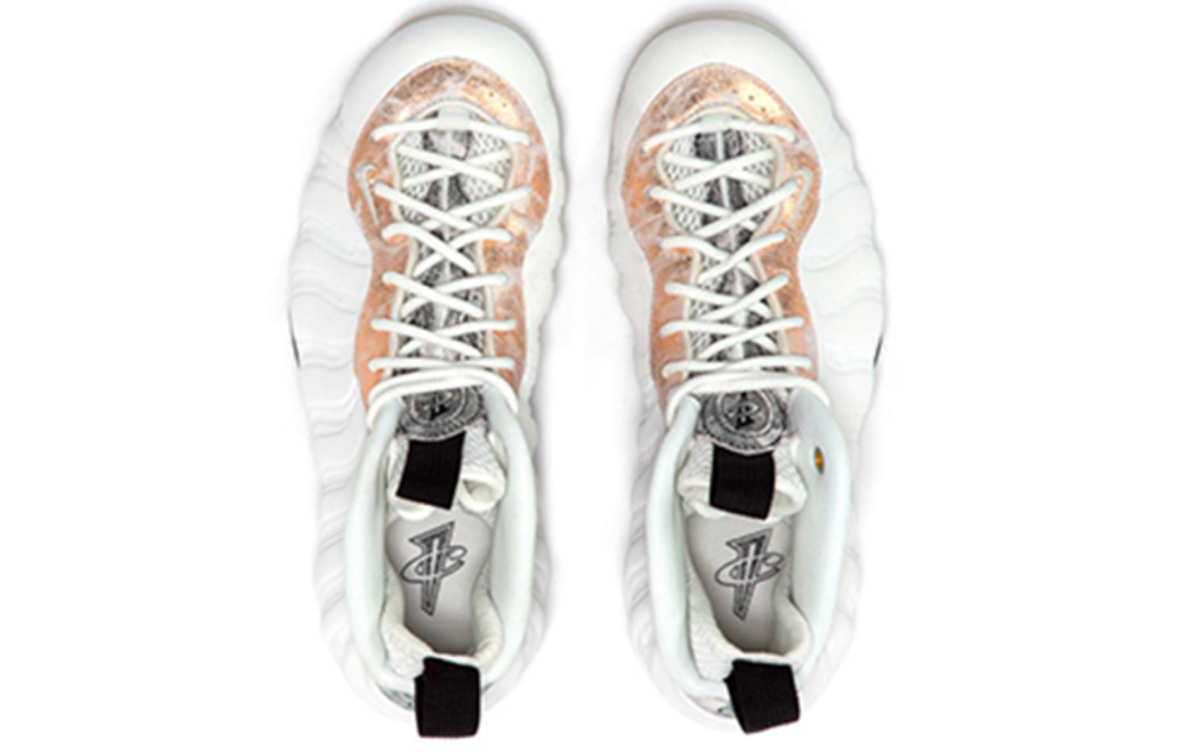 Фото № 4 с приближением к товару «‎Nike Air Foamposite One Marble Vintage Basketball shoes white»