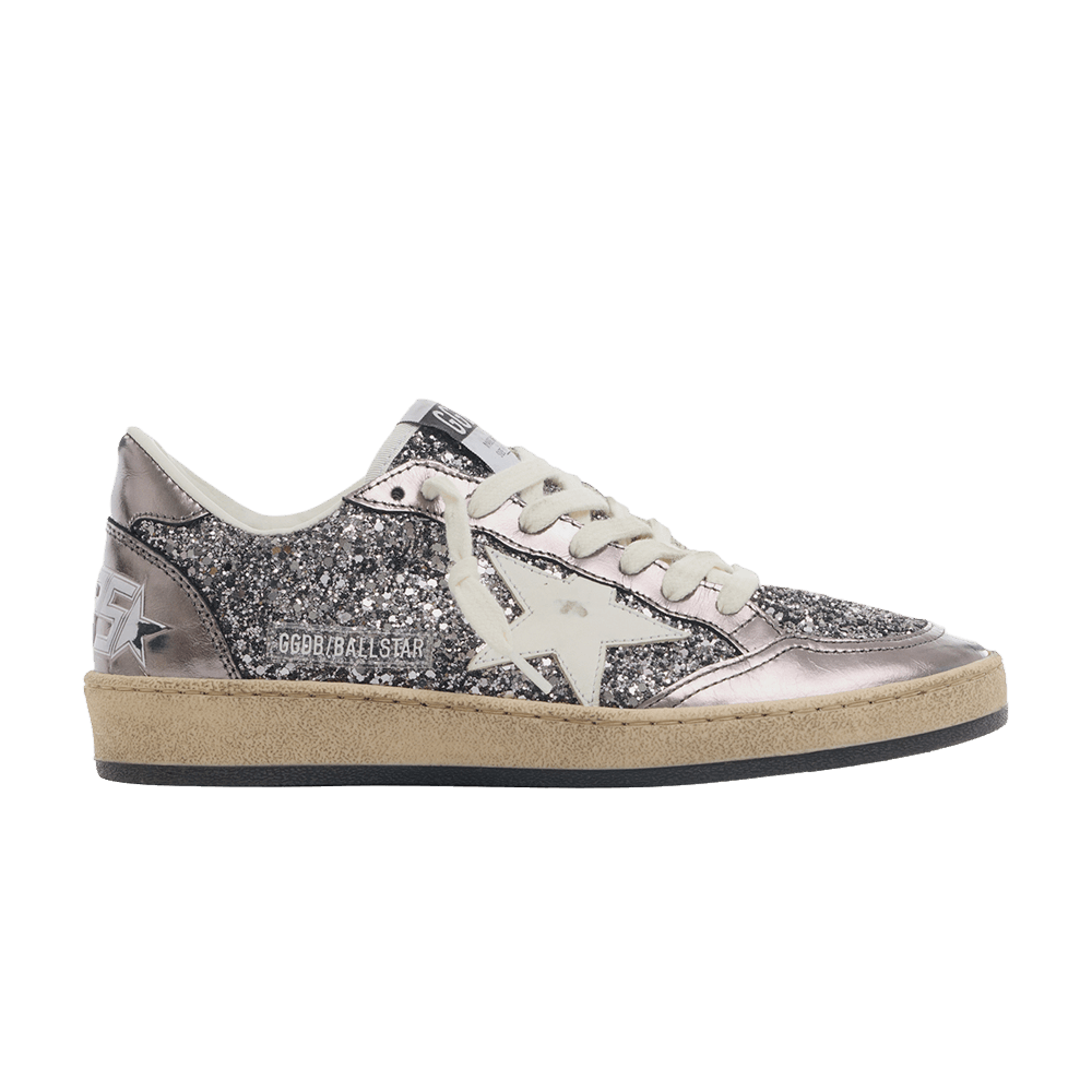 Golden Goose Women's Ball Star Glitter Grey Purple White