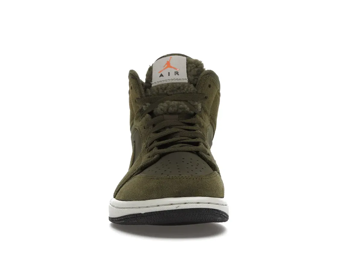 Фото № 2 с приближением к товару «‎Jordan 1 Mid Olive Canvas (2018)»