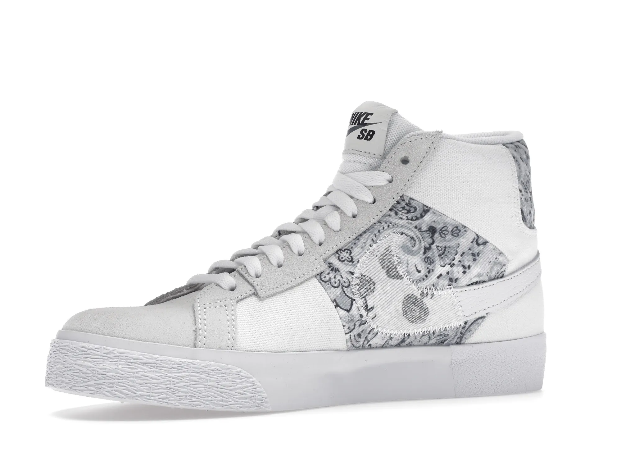 Фото № 2 с приближением к товару «‎Nike SB Zoom Blazer Mid Premium Floral White Grey»