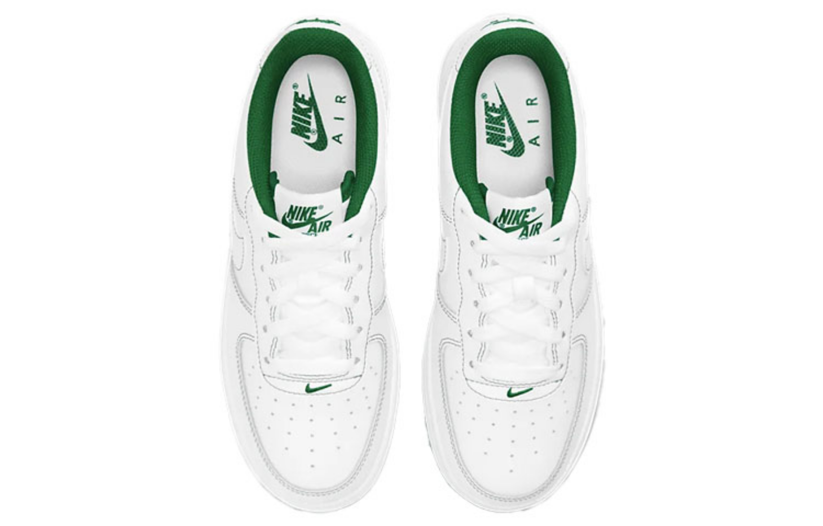 Фото № 4 с приближением к товару «‎Nike Air Force 1 Low (GS) WhiteGreen»