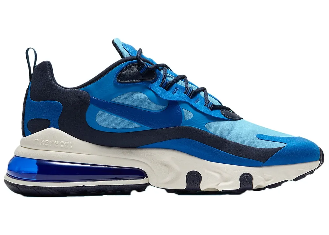 Фото № 1 с приближением к товару «‎Nike Air Max 270 React Triple Blue»