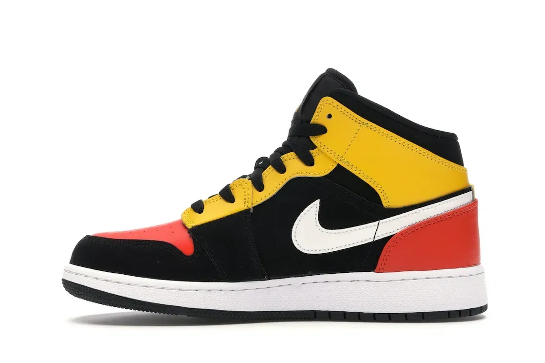 Фото № 3 с приближением к товару «‎Jordan 1 Mid Black Amarillo Team Orange »