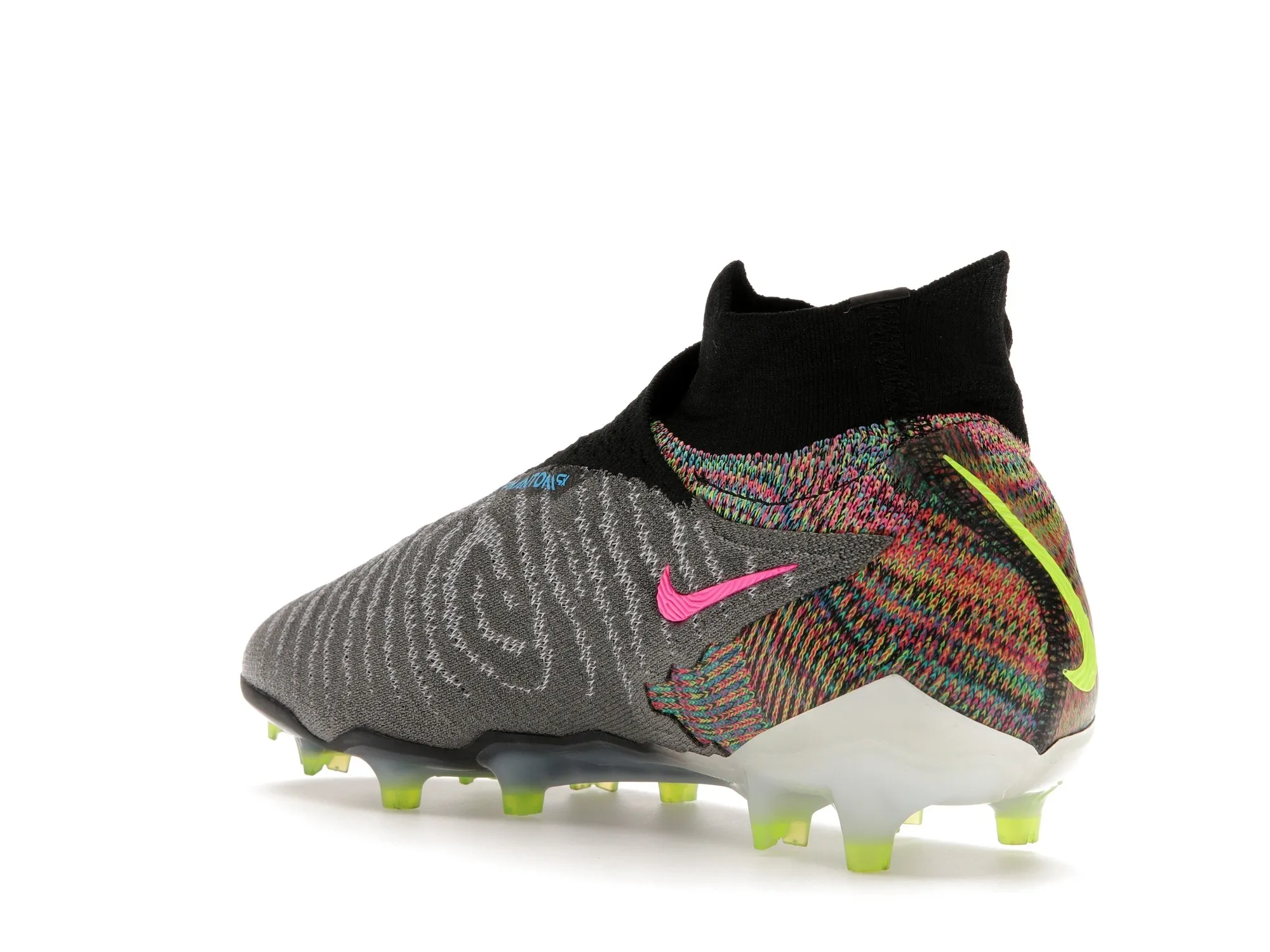 Фото № 6 с приближением к товару «‎Nike Gripknit Phantom GX Elite Dynamic Fit Fusion FG Black White Blue Glow Volt»