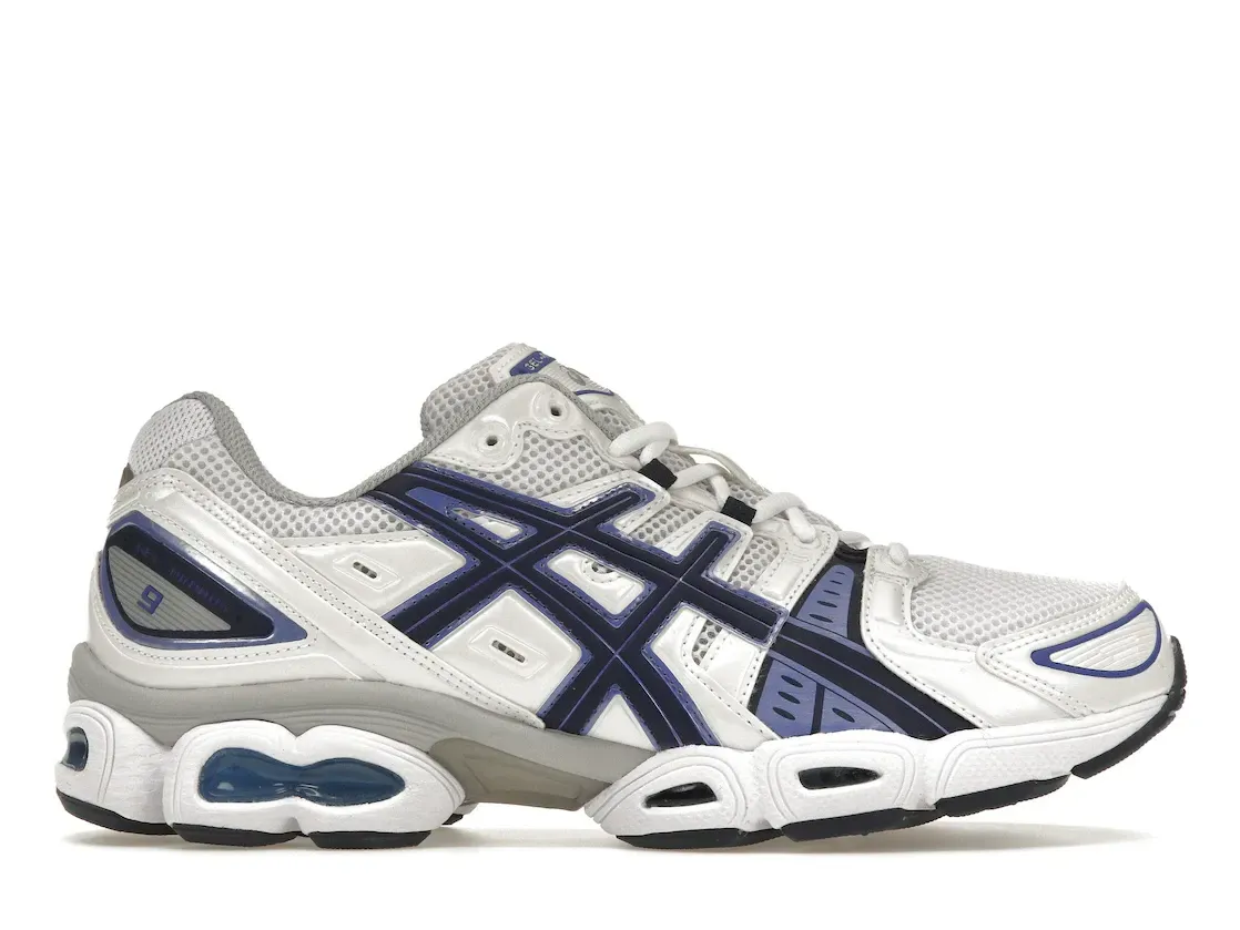 Фото № 1 с приближением к товару «‎ASICS Gel-Nimbus 9 White Indigo Blue»