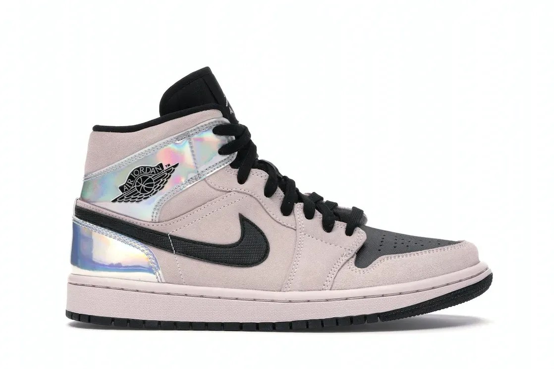 Фото № 1 с приближением к товару «‎Jordan 1 Mid Dirty Powder Iridescent »