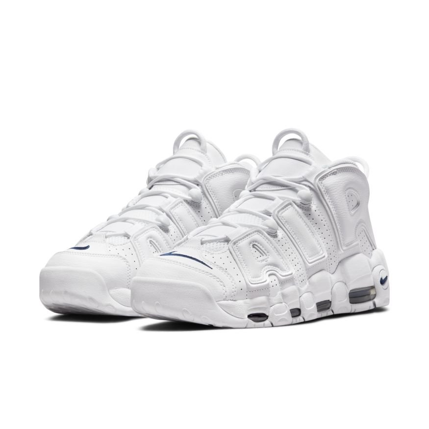 Фото № 3 с приближением к товару «‎Nike Air More Uptempo Vintage Basketball shoes WhiteMidnight Navy»