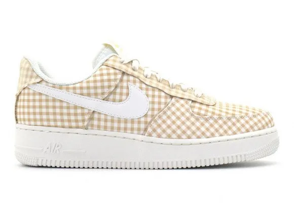 Фото № 1 с приближением к товару «‎Nike Air Force 1 Low QS Beige Gingham »