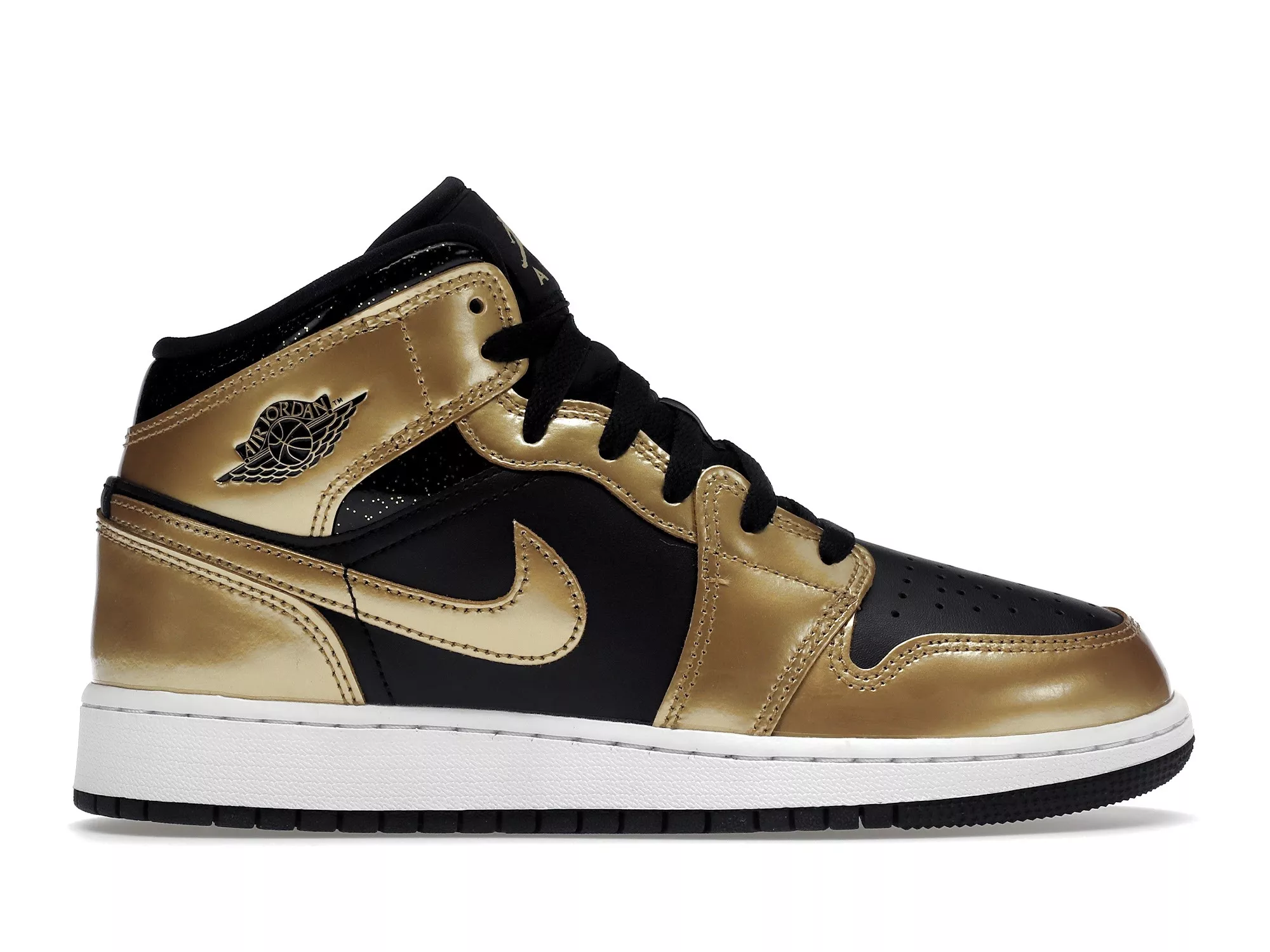 Фото № 1 с приближением к товару «‎Jordan 1 Mid SE Metallic Gold Black »