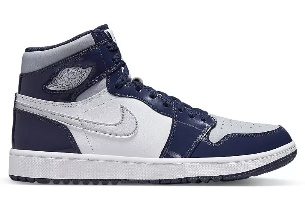 Фото № 1 с приближением к товару «‎Jordan 1 Retro High Golf Patent Midnight Navy»