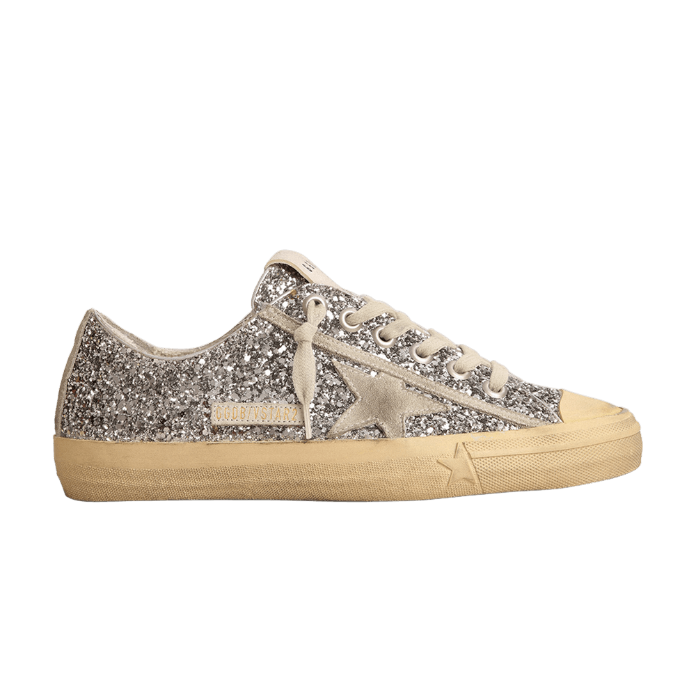 Golden Goose Women's V-Star LTD Silver Ice Glitter
