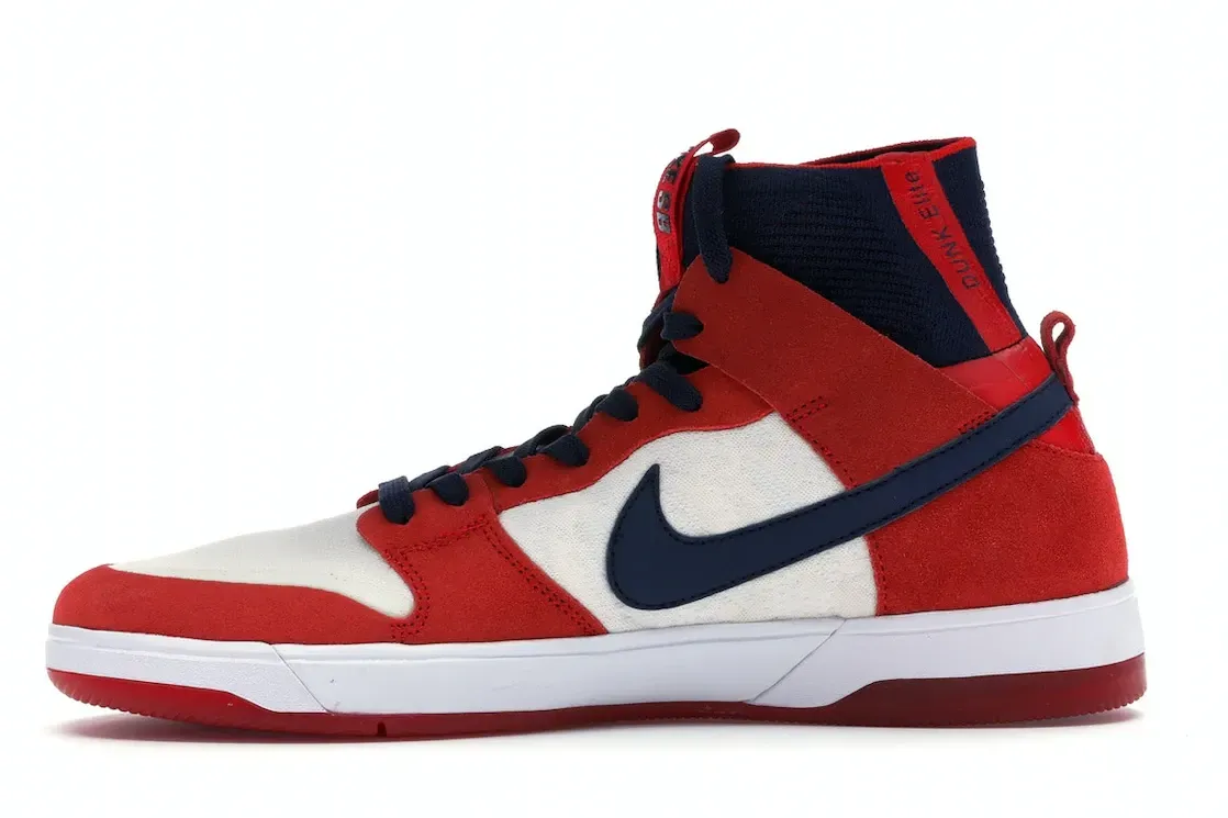 Фото № 3 с приближением к товару «‎Nike SB Dunk High Elite Red Navy White»