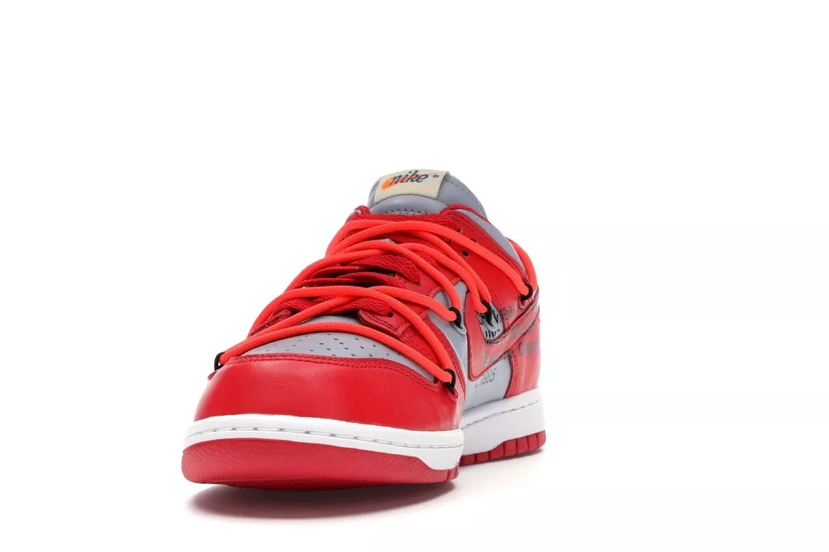Фото № 3 с приближением к товару «‎Nike Dunk Low Off-White University Red»