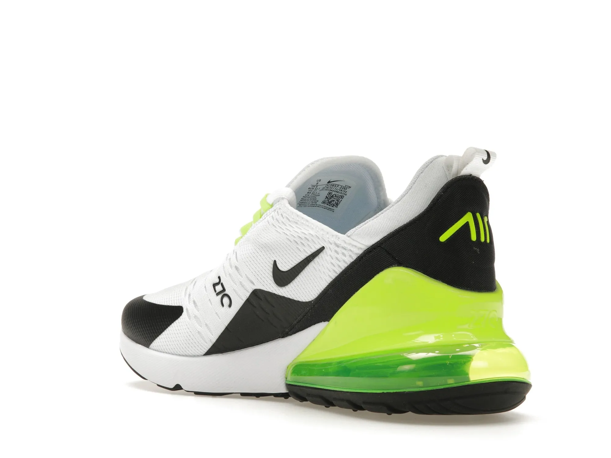 Фото № 5 с приближением к товару «‎Nike Air Max 270 White Black Volt»