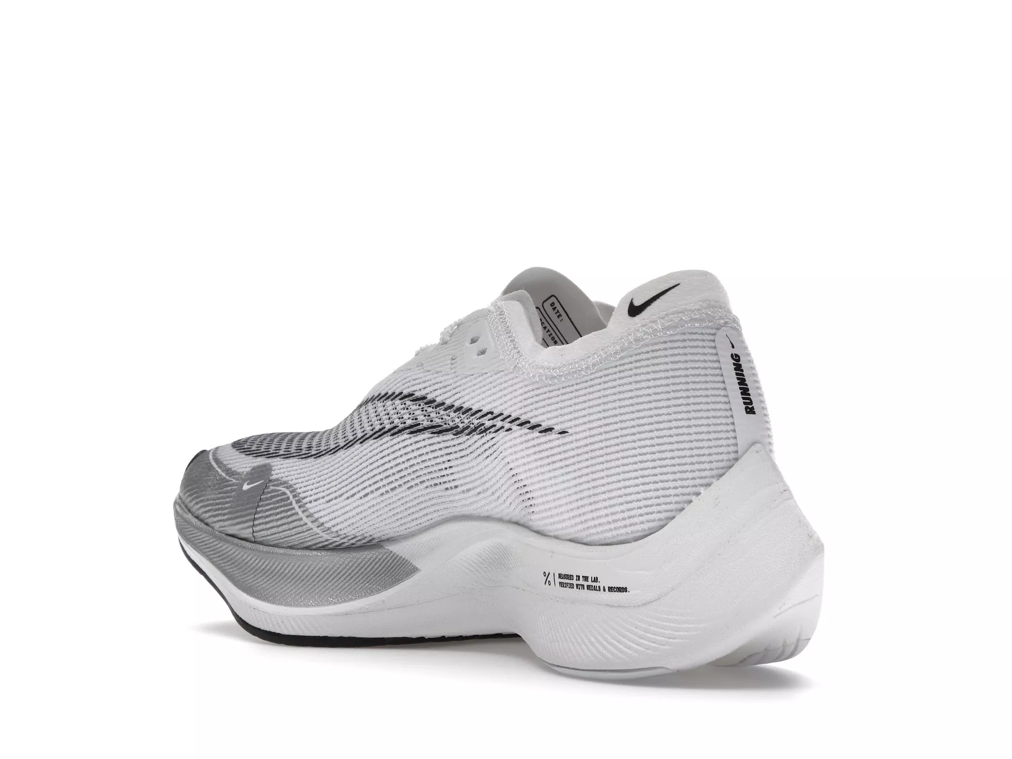 Фото № 2 с приближением к товару «‎Nike ZoomX Vaporfly Next% 2 White Metallic Silver»