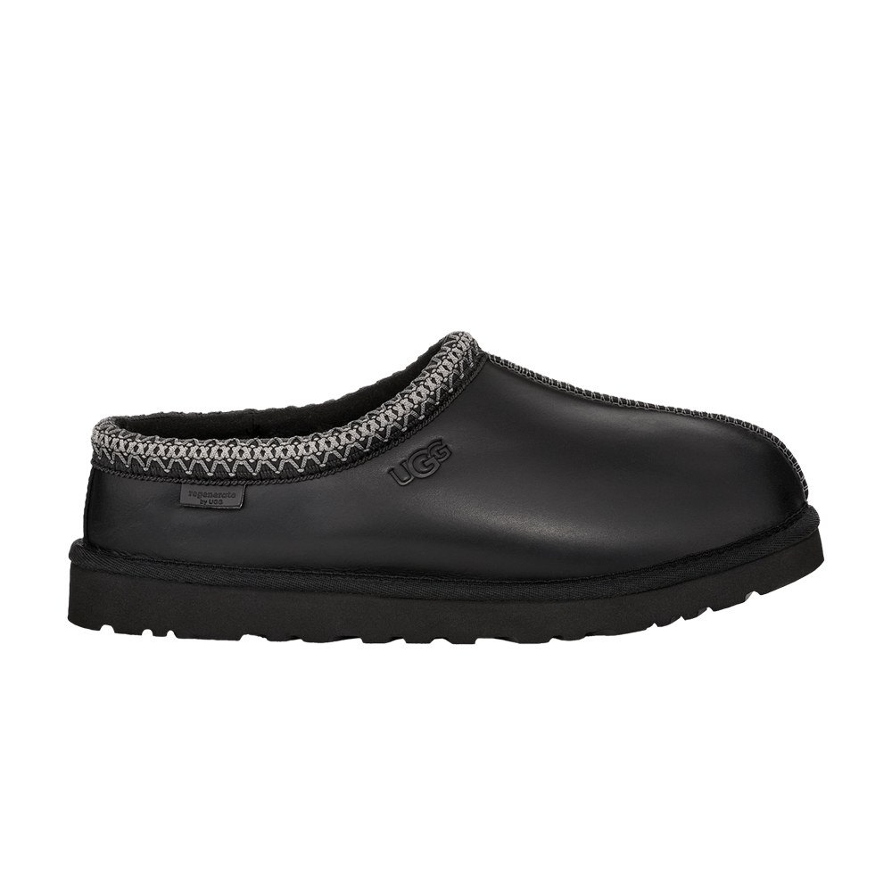 UGG Tasman Leather Regenerate Slipper Black
