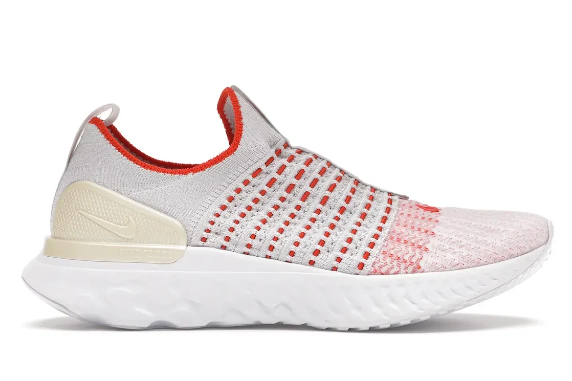 Фото № 1 с приближением к товару «‎Nike React Phantom Run Flyknit 2 Vast Grey Fire Pink Team Orange »