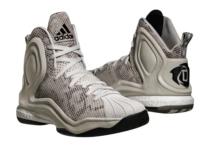 Фото № 1 с приближением к товару «‎adidas D Rose 5 Boost White Tan Snakeskin»