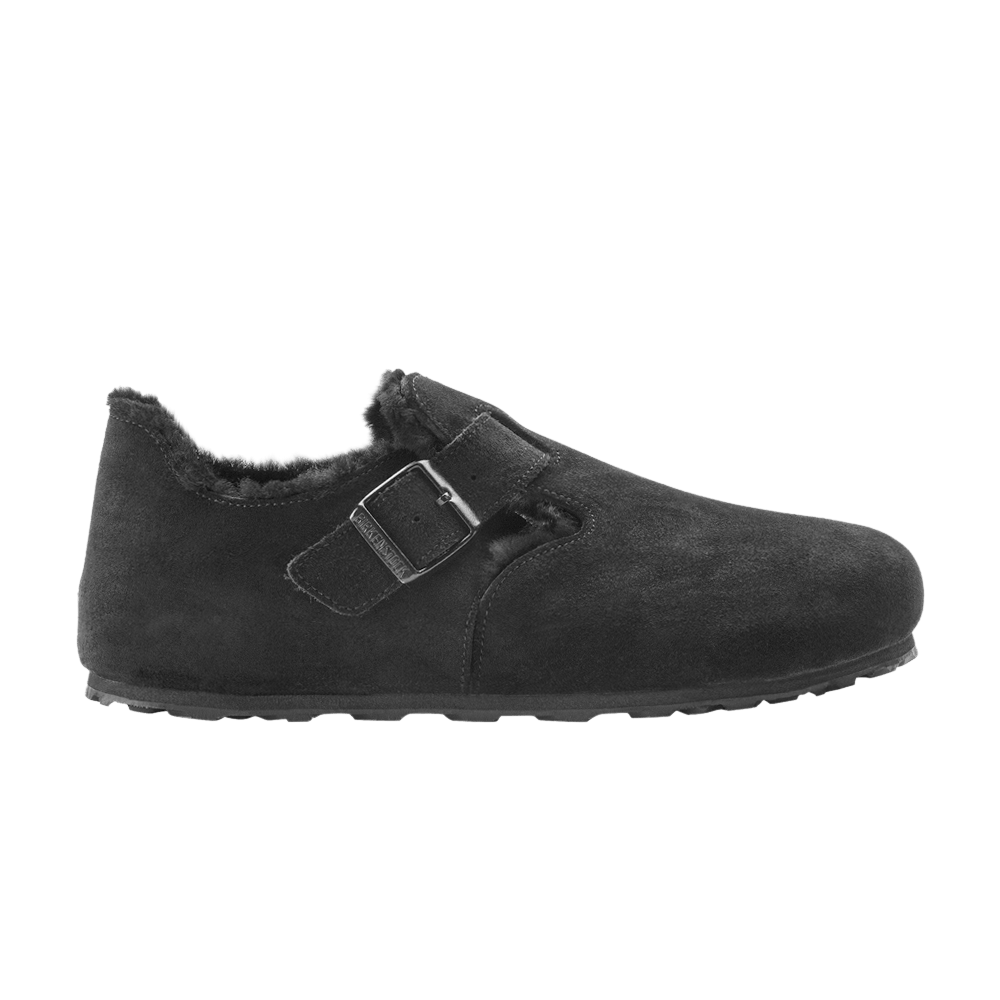 Birkenstock London Shearling Suede Leather Black