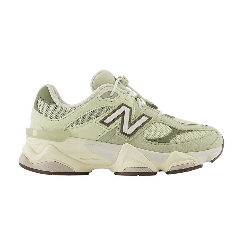 New Balance 9060 Little Kid Wide Olivine Lace Toggle