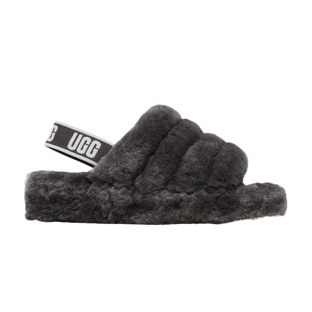 UGG Women's Fluff Yeah Slide Charcoal
