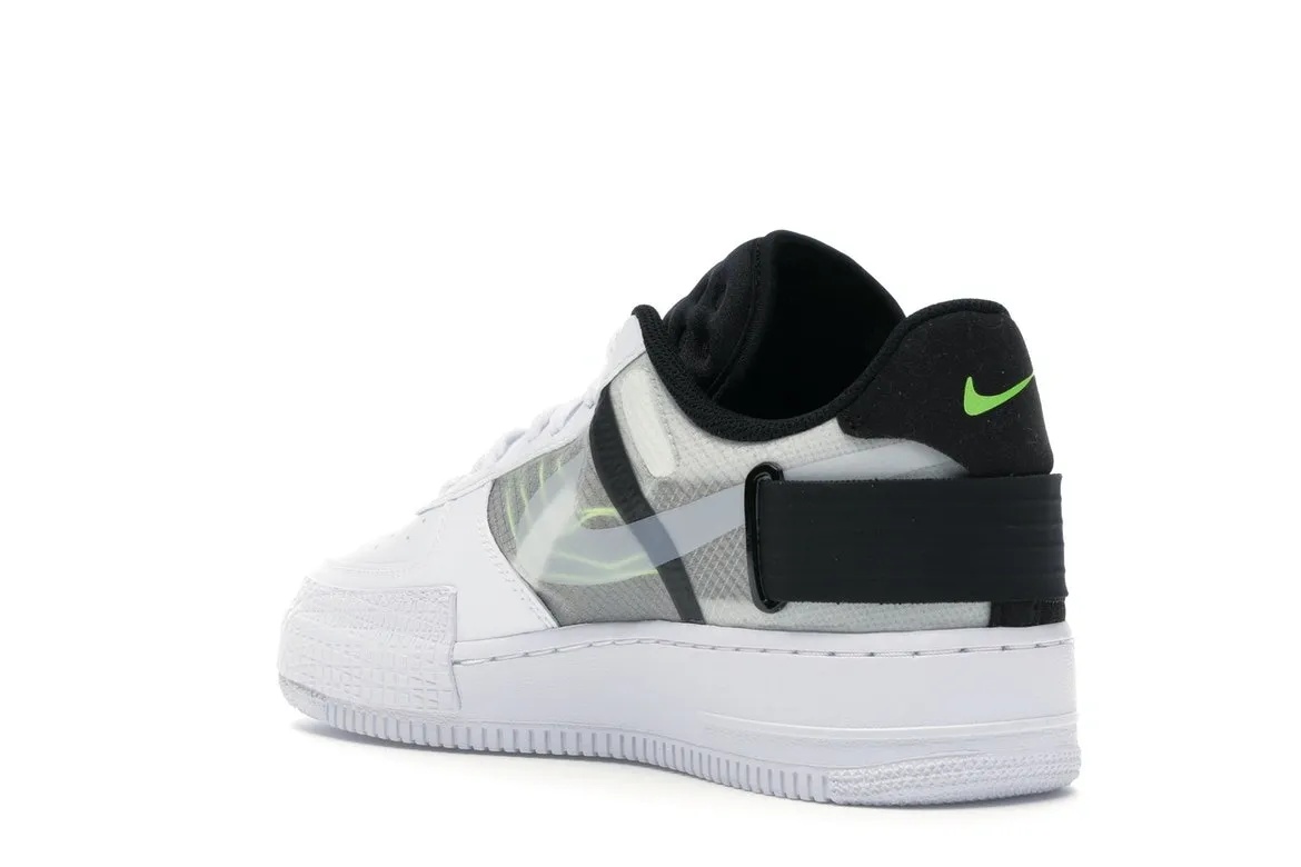 Фото № 6 с приближением к товару «‎Nike Air Force 1 Type White Black Volt»
