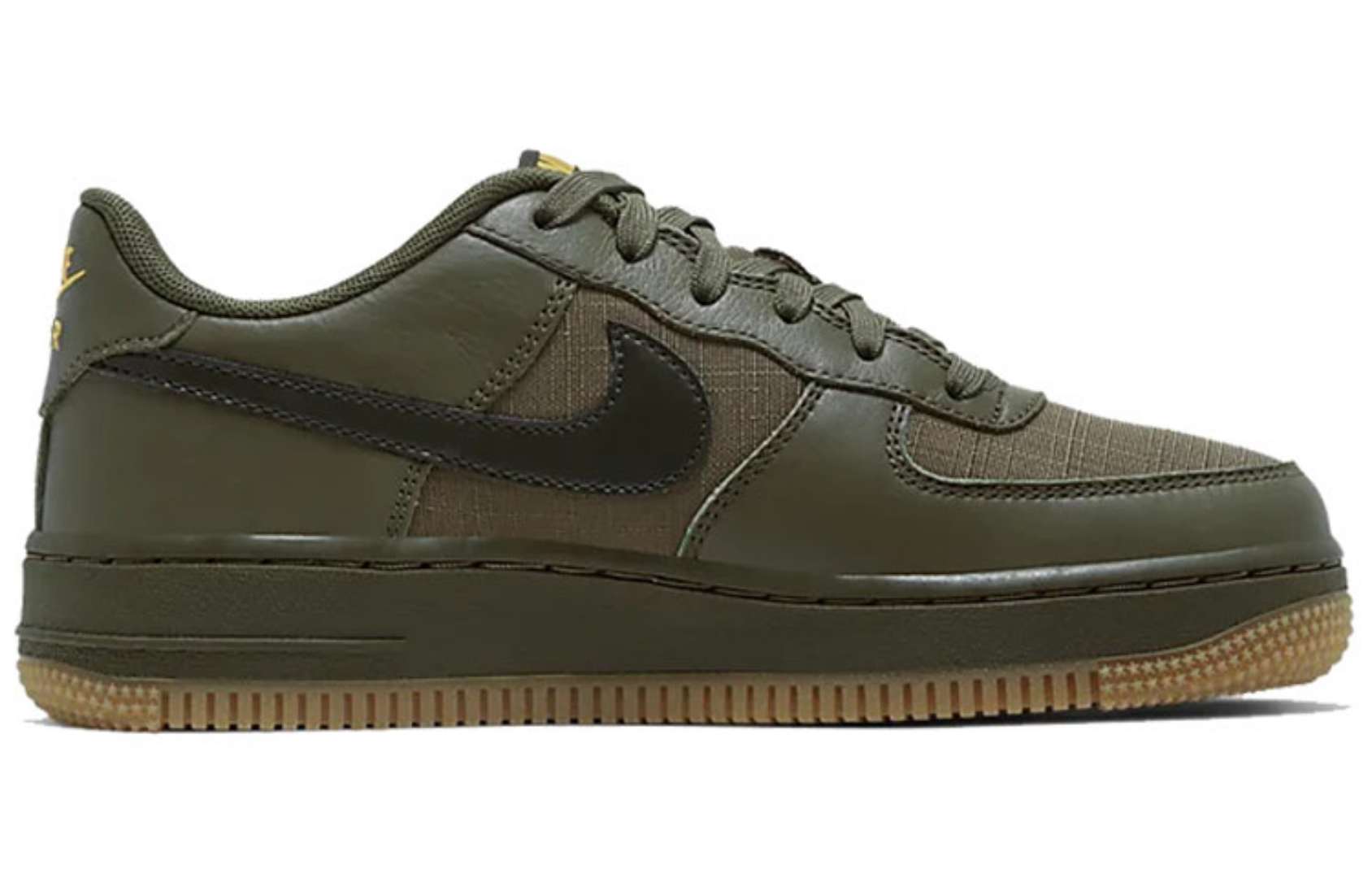 Фото № 2 с приближением к товару «‎Nike Air Force 1 LV8 Gore-Tex BG 'Olive' Medium Olive»