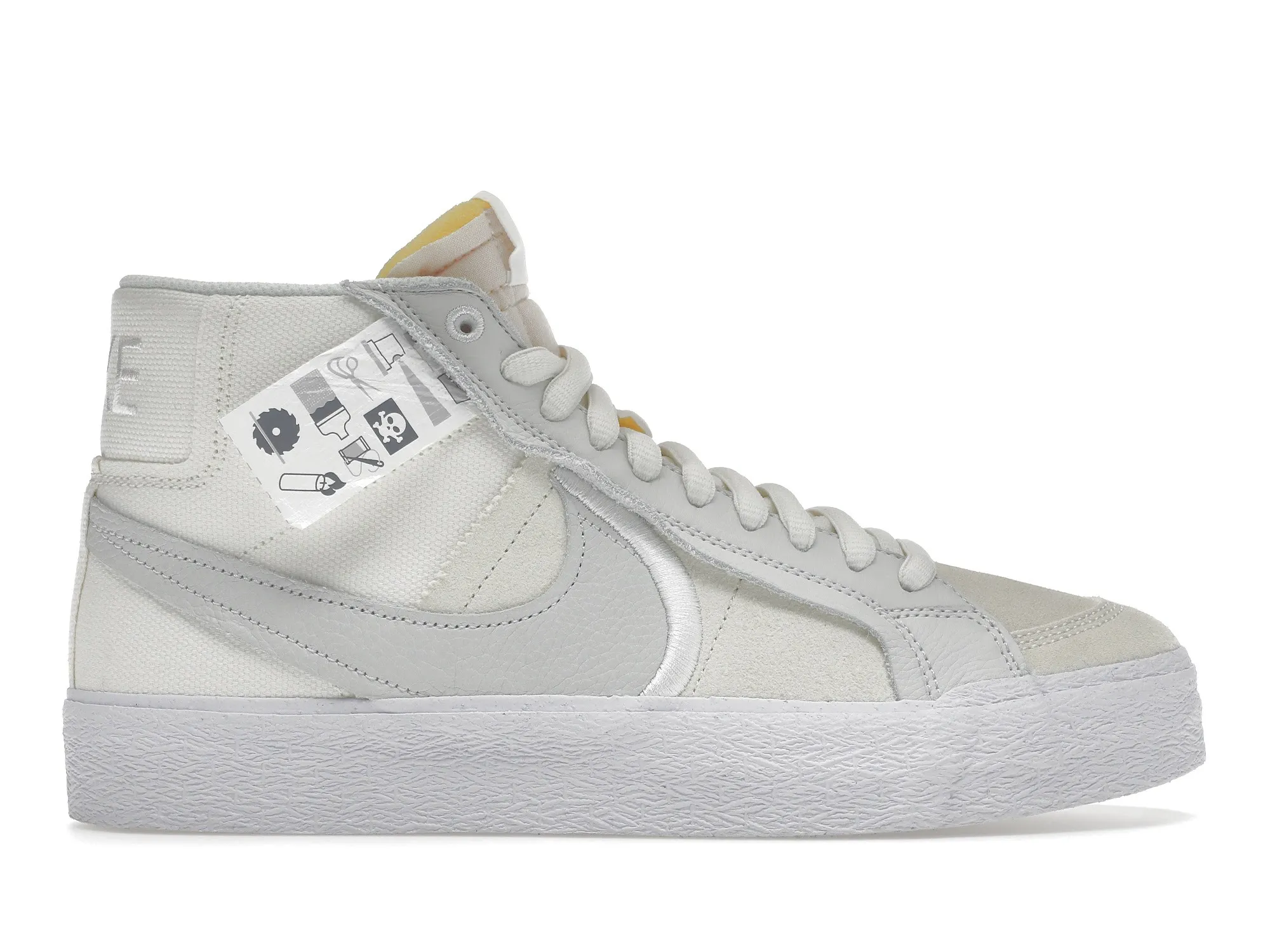 Фото № 1 с приближением к товару «‎Nike SB Blazer Mid Warning Label Summit White»