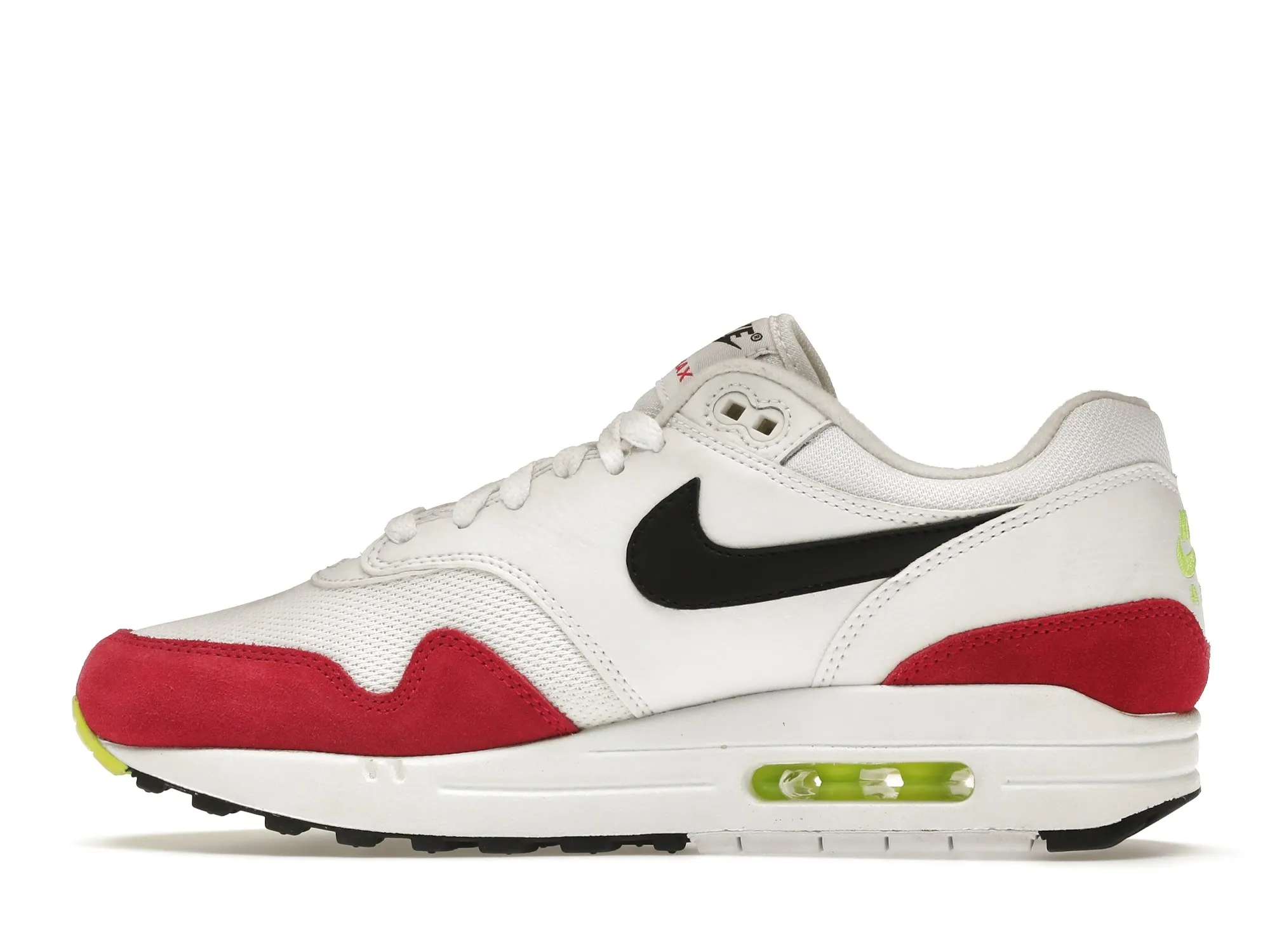 Фото № 5 с приближением к товару «‎Nike Air Max 1 White Black Volt Rush Pink»