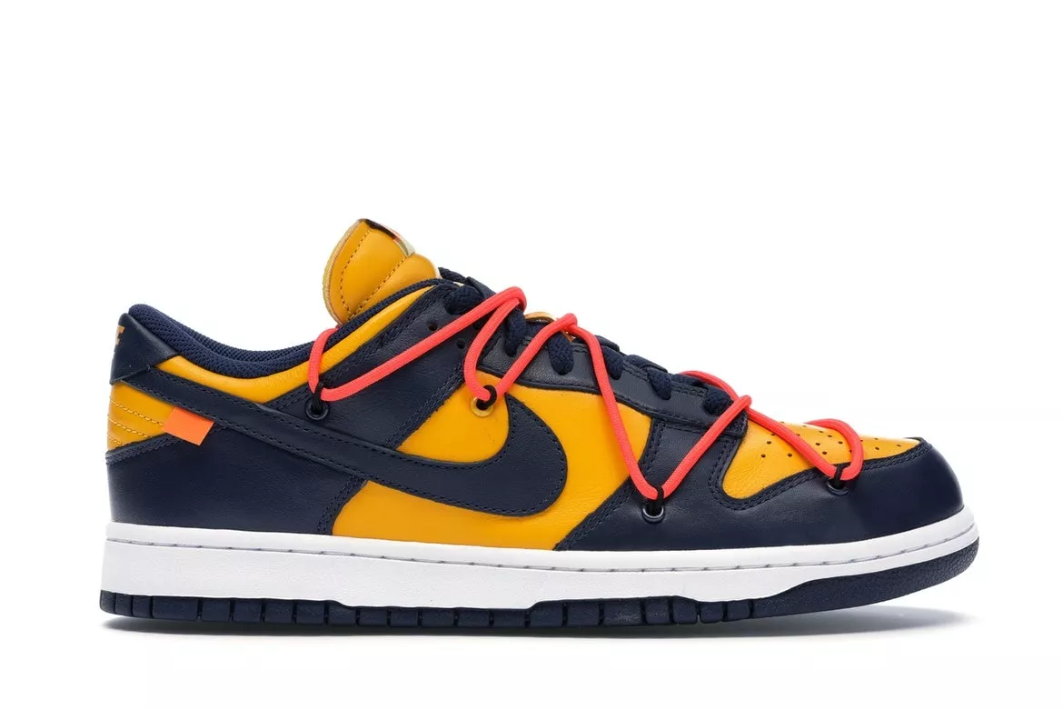 Фото № 1 с приближением к товару «‎Nike Dunk Low Off-White University Gold»