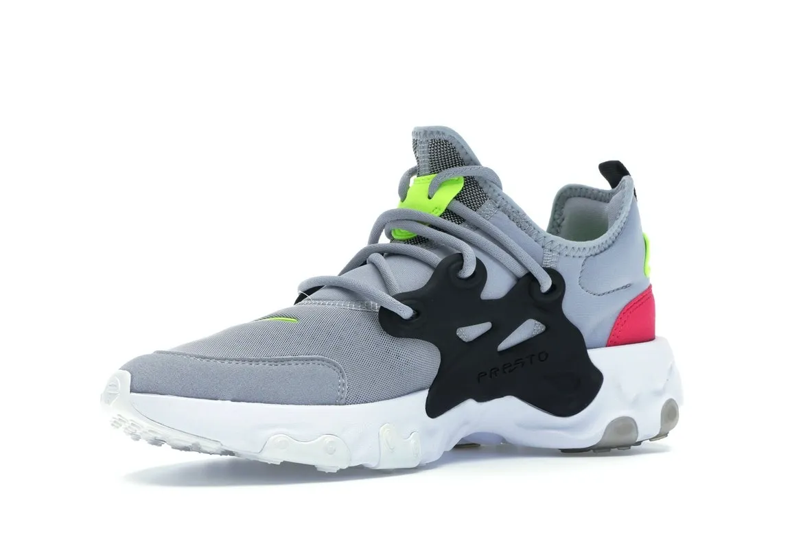 Фото № 3 с приближением к товару «‎Nike React Presto Wolf Grey Black Rush Pink Volt »