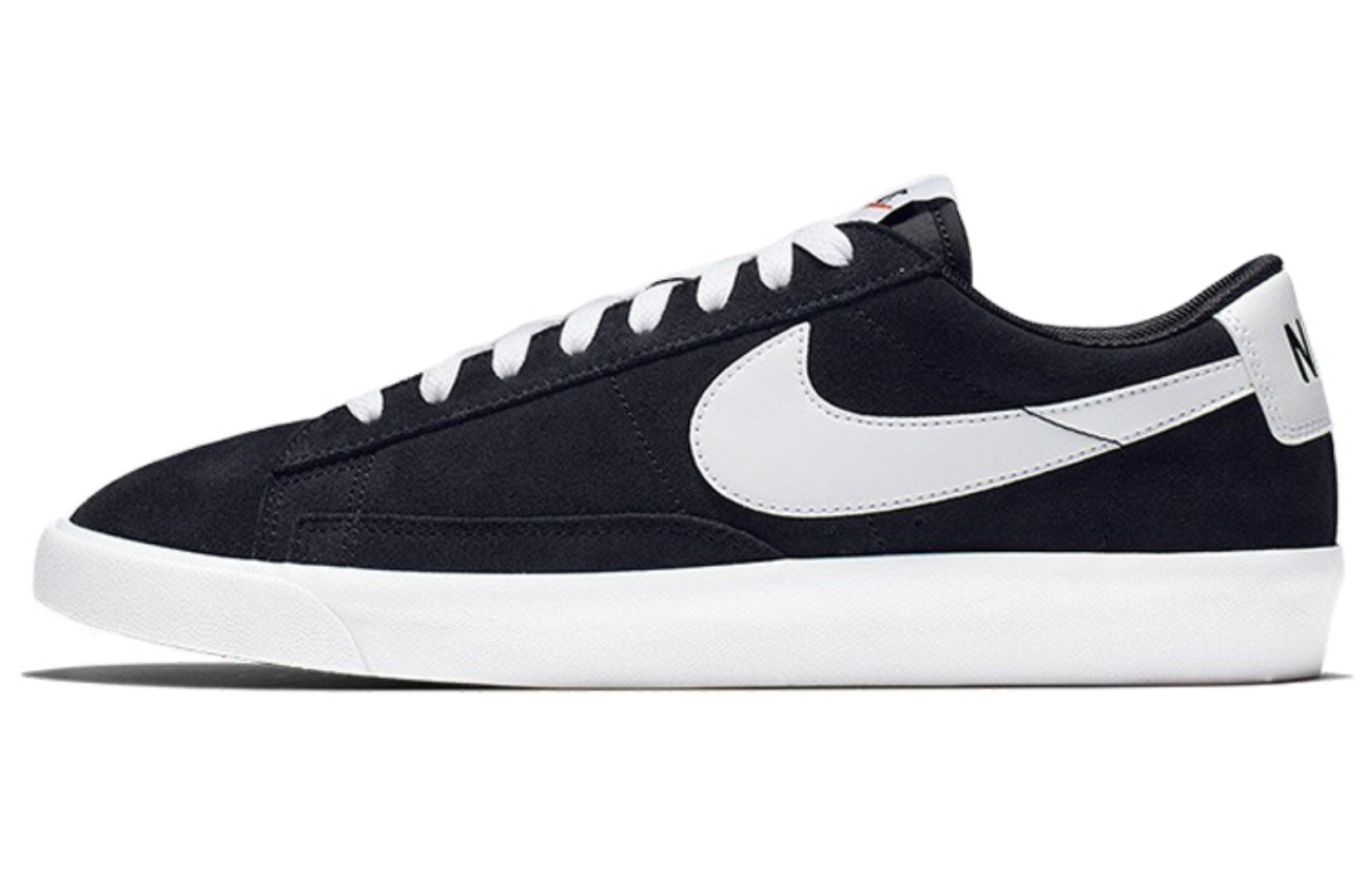 Фото № 1 с приближением к товару «‎Nike Blazer Low Prm Vntg Suede Skate Shoes Black White»