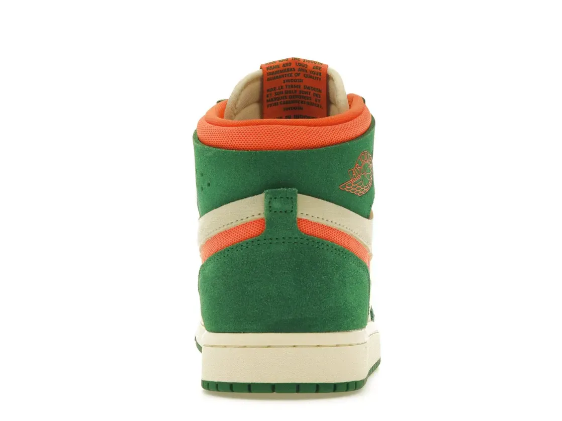 Фото № 4 с приближением к товару «‎Jordan 1 High Zoom Air CMFT 2 Pine Green Orange Blaze »