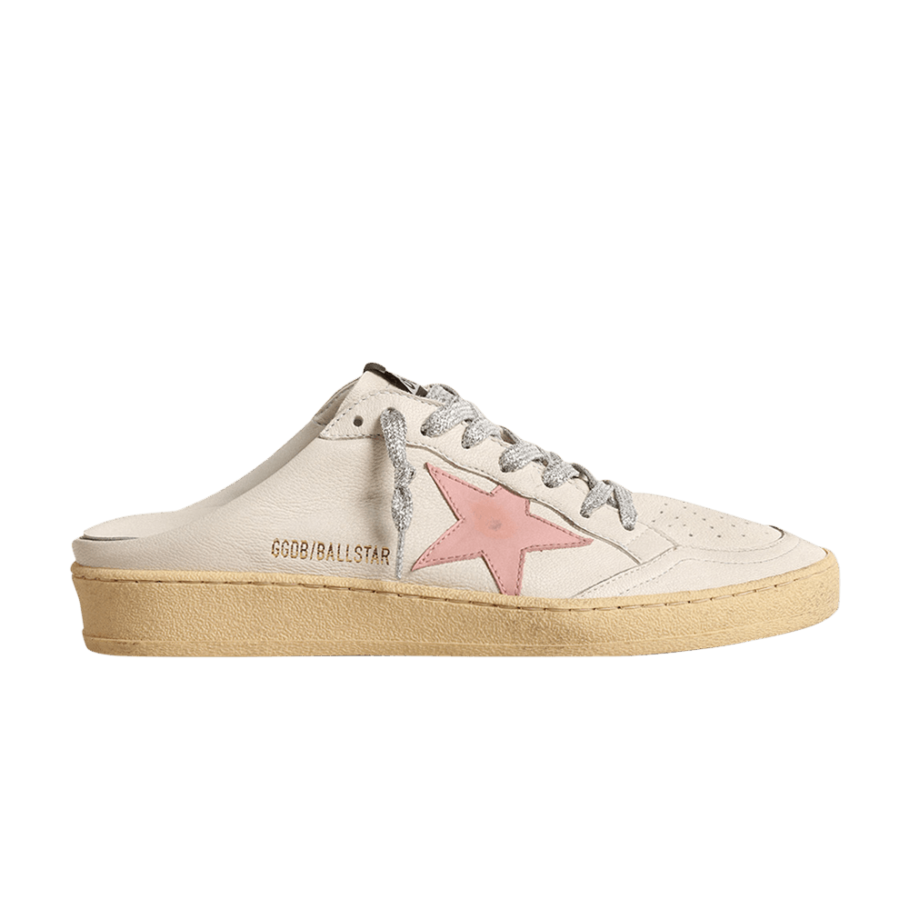 Golden Goose Women's Ballstar Sabot White Old Rose