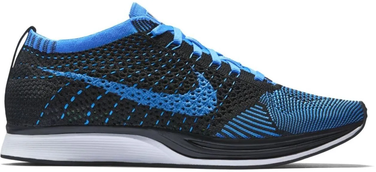 Фото № 1 с приближением к товару «‎Nike Flyknit Racer Black Photo Blue»