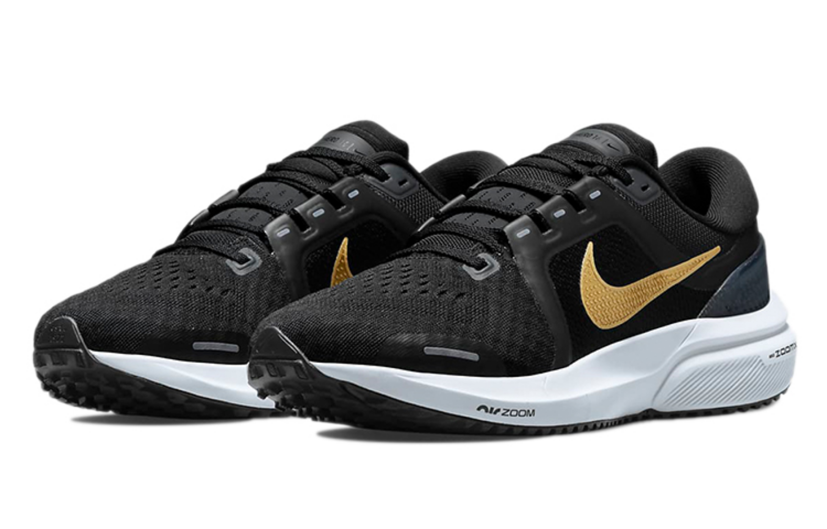 Фото № 3 с приближением к товару «‎Nike Wmns Air Zoom Vomero 16 Low-Top Running Shoes BlackWhiteGold»