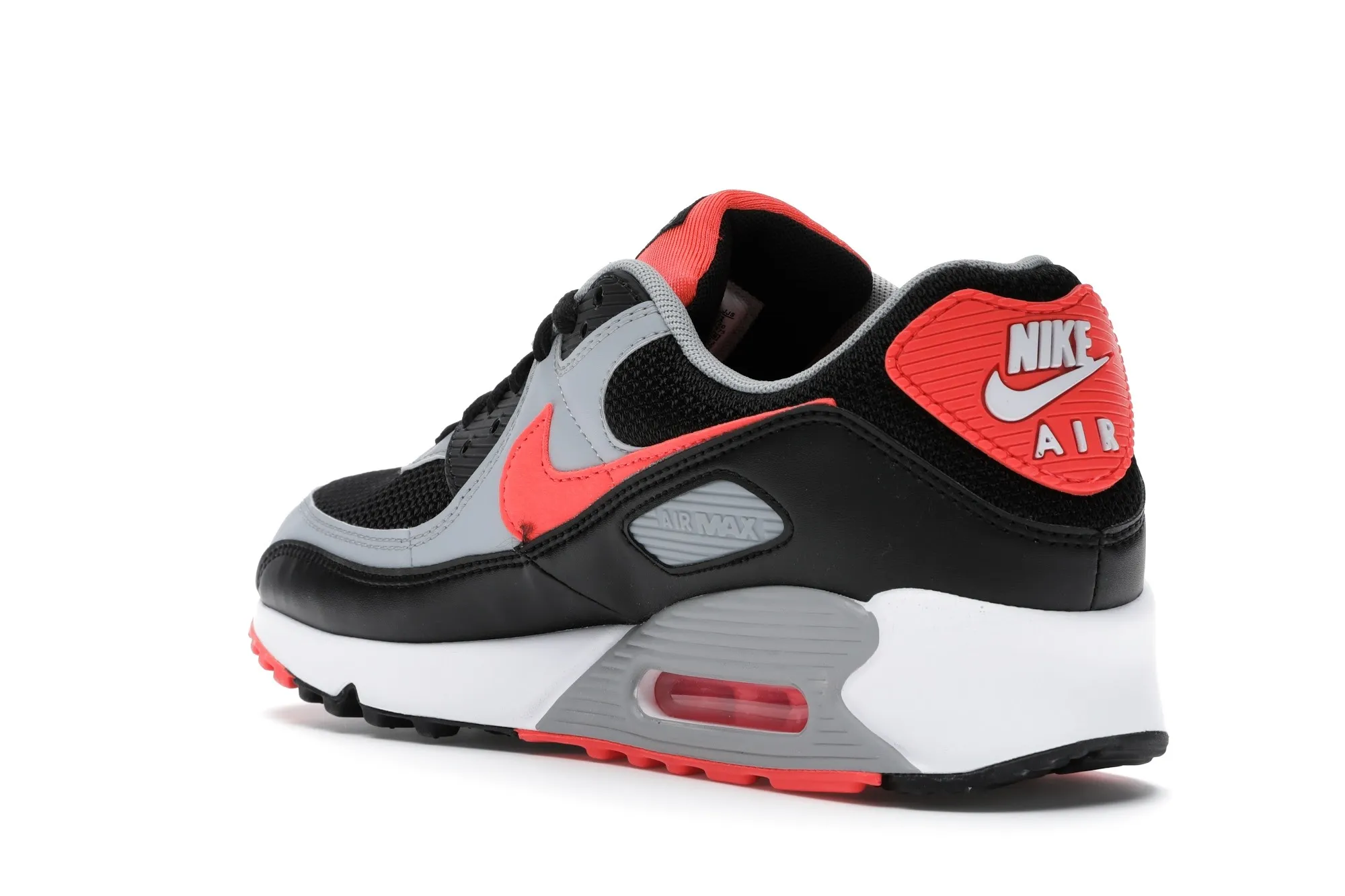 Фото № 6 с приближением к товару «‎Nike Air Max 90 Black Radiant Red Wolf Grey»