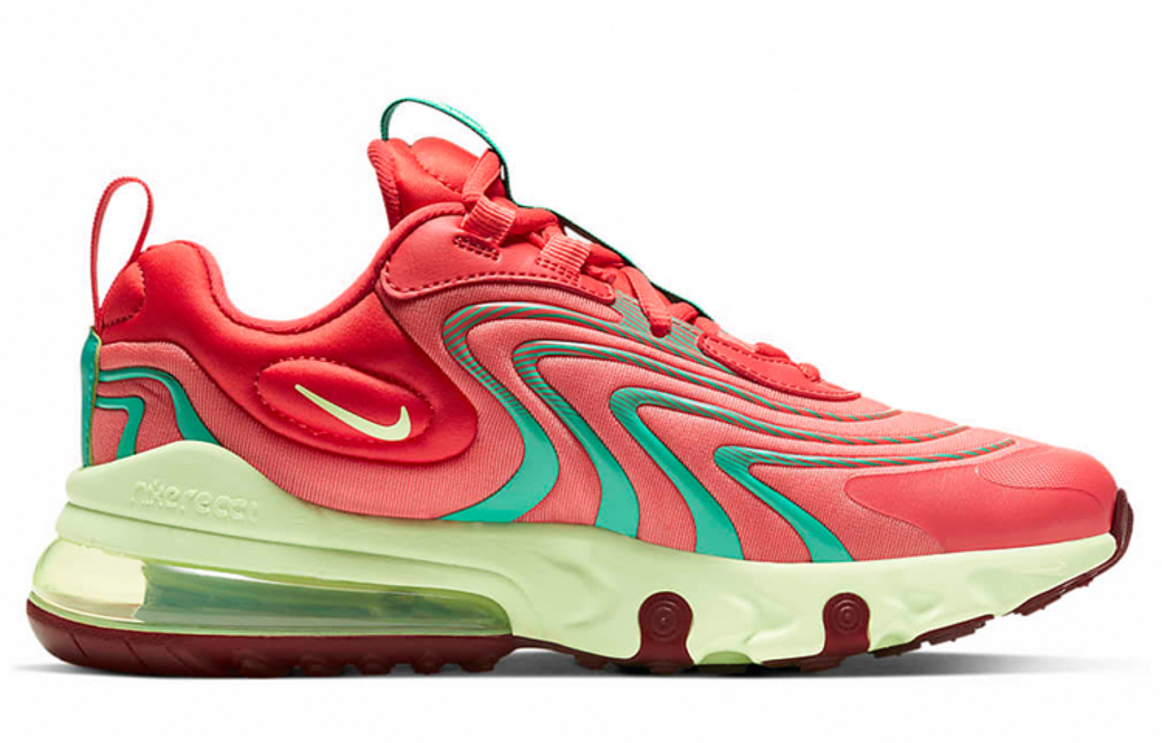 Фото № 2 с приближением к товару «‎Nike Air Max 270 React ENG GS 'Track Red Neptune Green'»