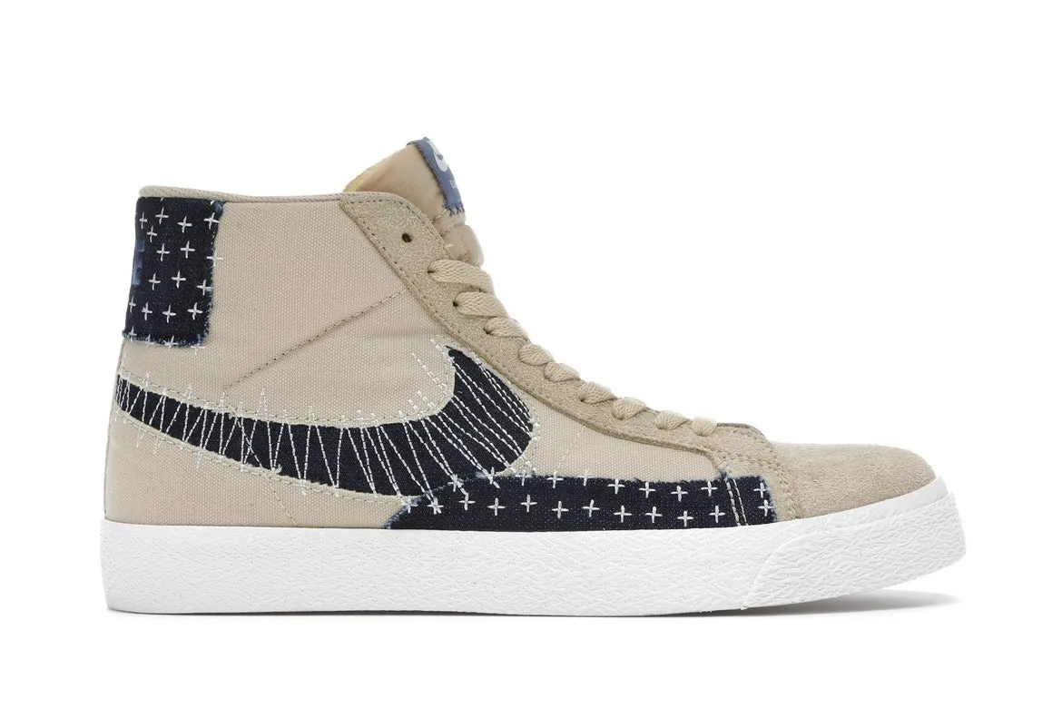 Фото № 1 с приближением к товару «‎Nike SB Zoom Blazer Mid Sashiko Sesame»