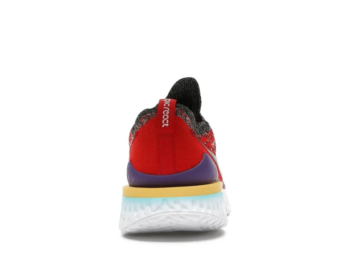 Фото № 4 с приближением к товару «‎Nike Epic React Flyknit 2 Black Hyper Jade University Red»