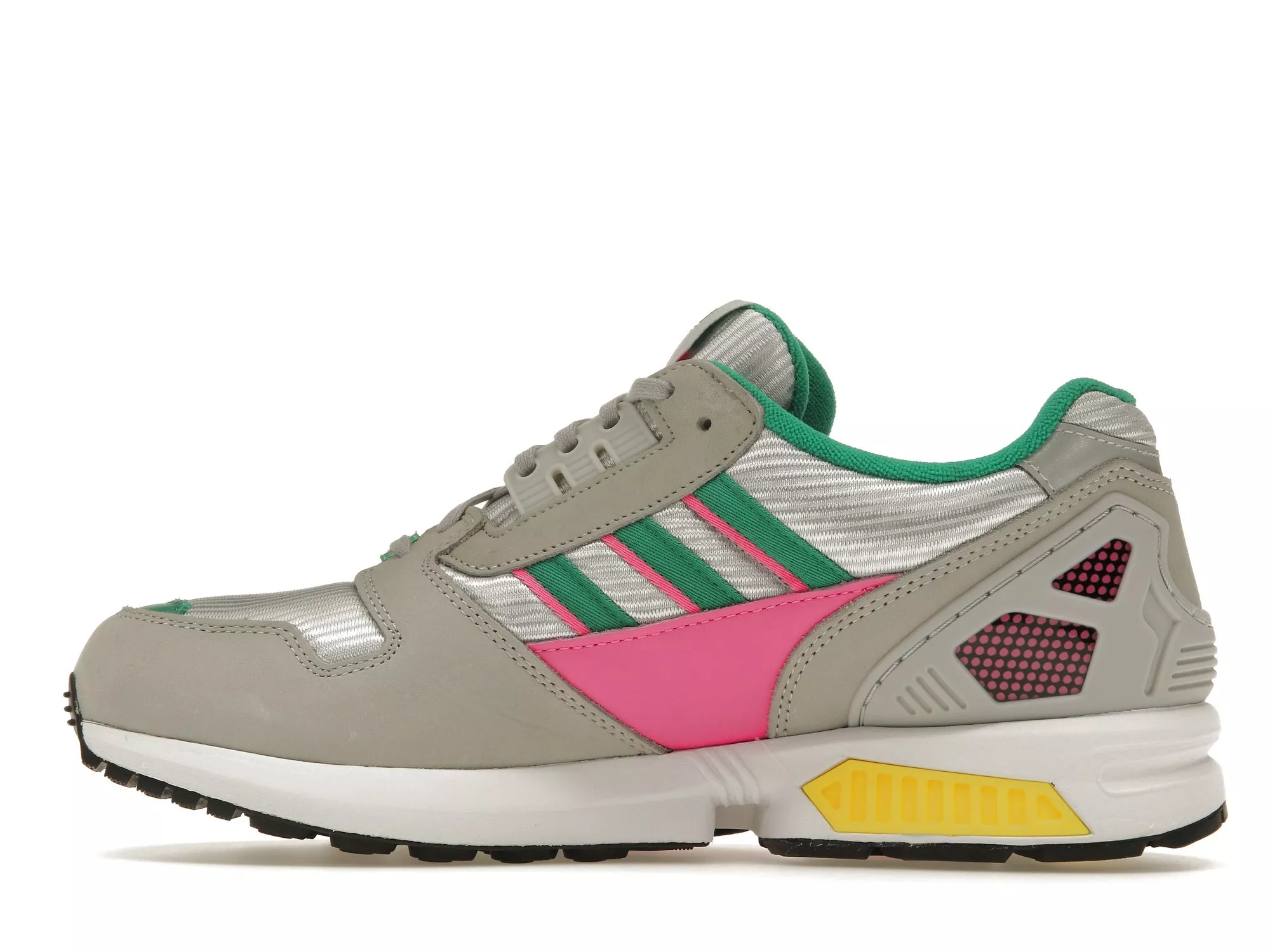 Фото № 2 с приближением к товару «‎adidas ZX 8000 Grey Court Green Screaming Pink»
