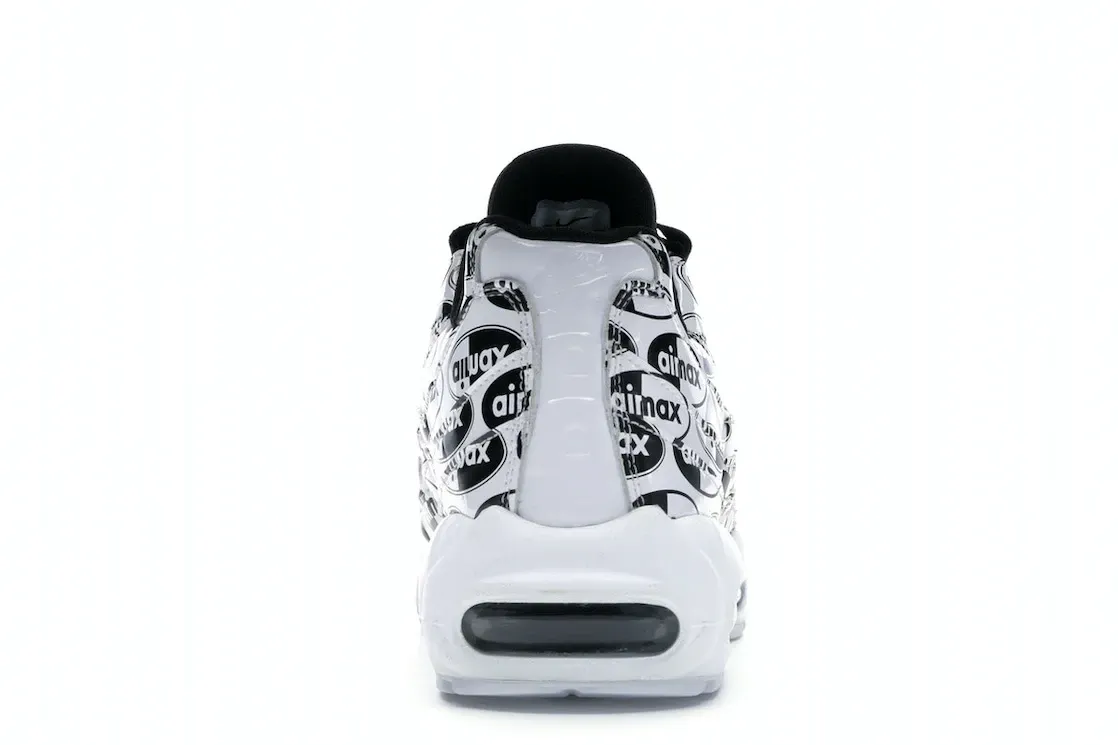 Фото № 4 с приближением к товару «‎Nike Air Max 95 All Over Print White Black»