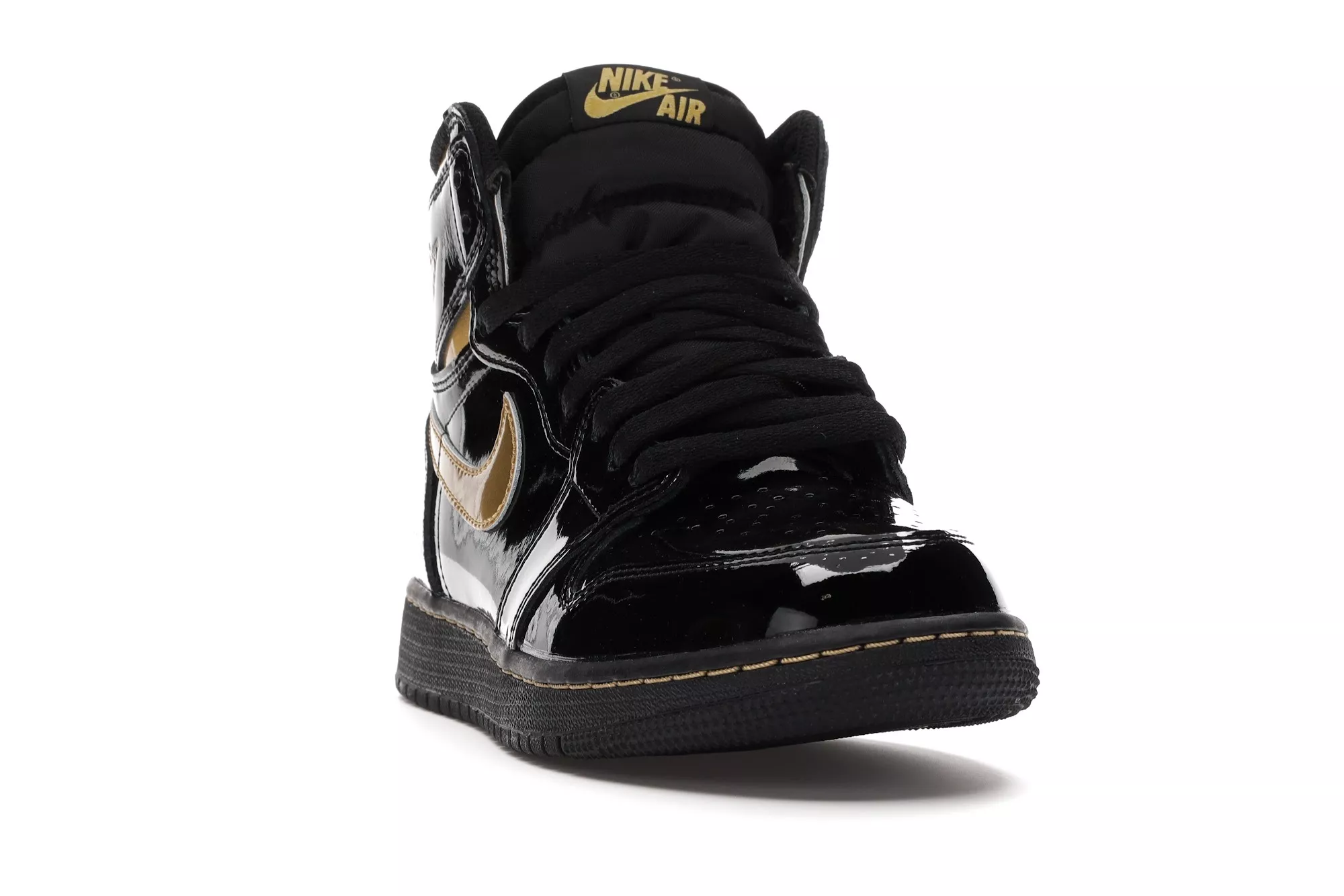 Фото № 3 с приближением к товару «‎Jordan 1 Retro High Black Metallic Gold (2020) »