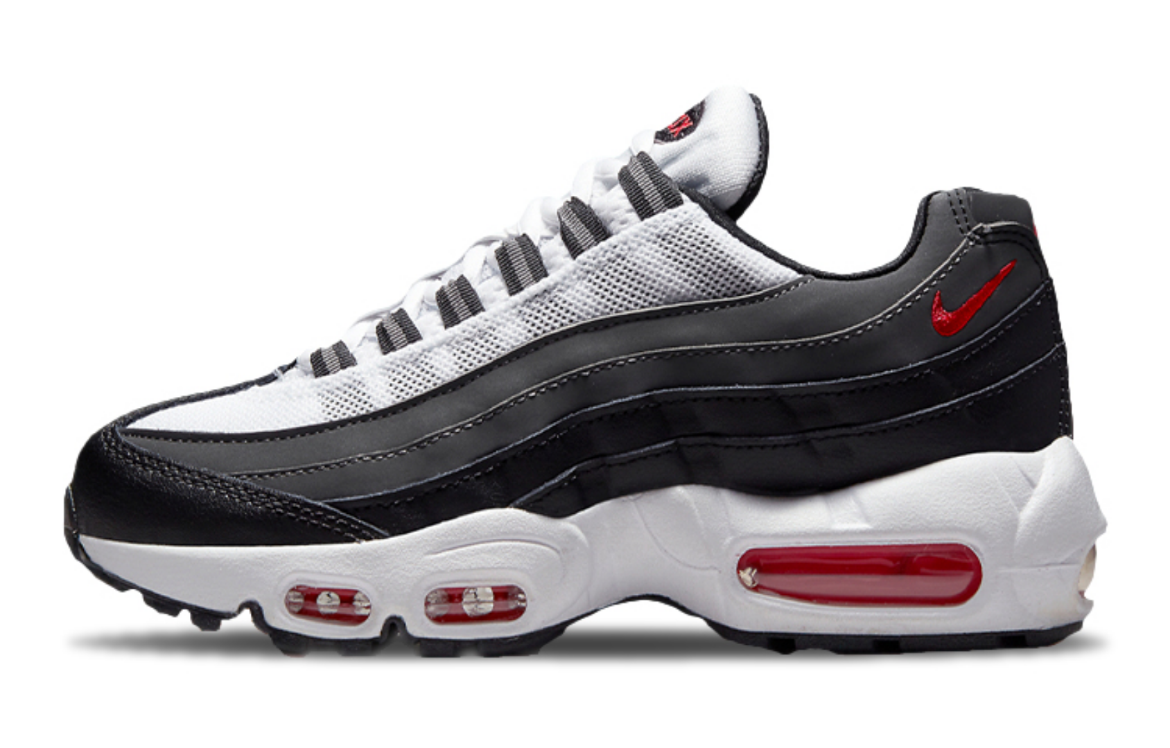 Фото № 1 с приближением к товару «‎Nike Air Max 95 Recraft Sneakers BlackWhiteRed»