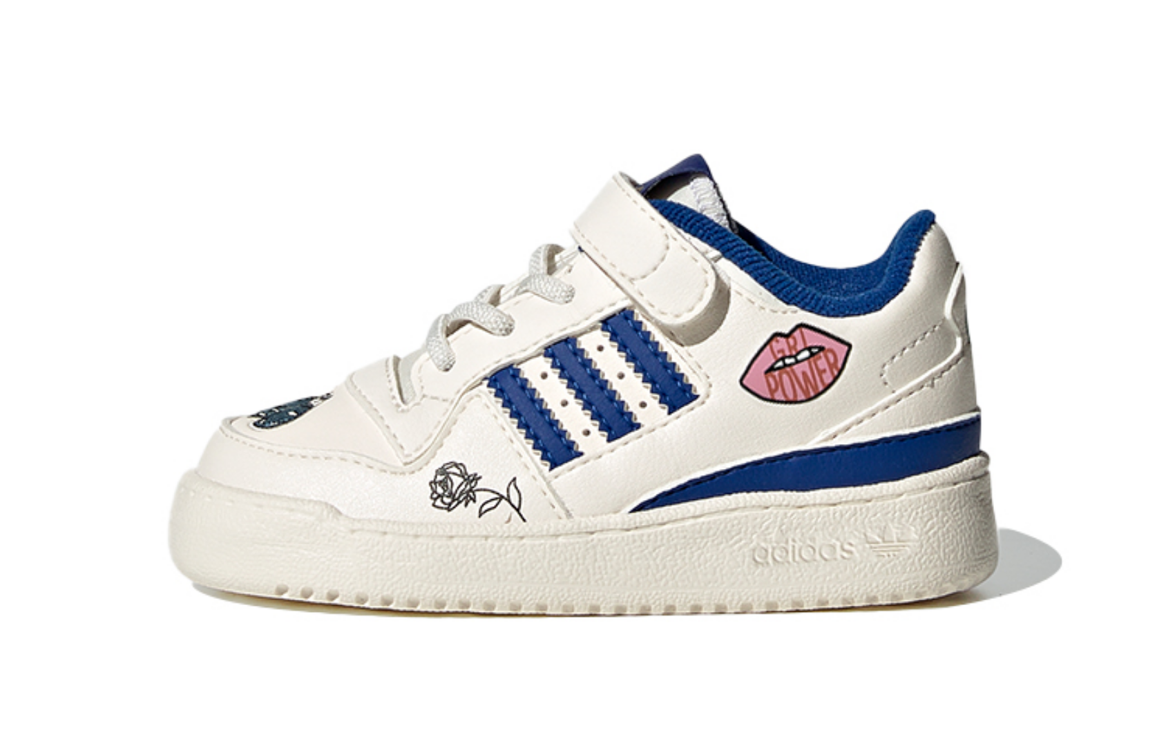 Фото № 1 с приближением к товару «‎(TD) adidas originals Forum Low El I Shoes WhiteBlue»