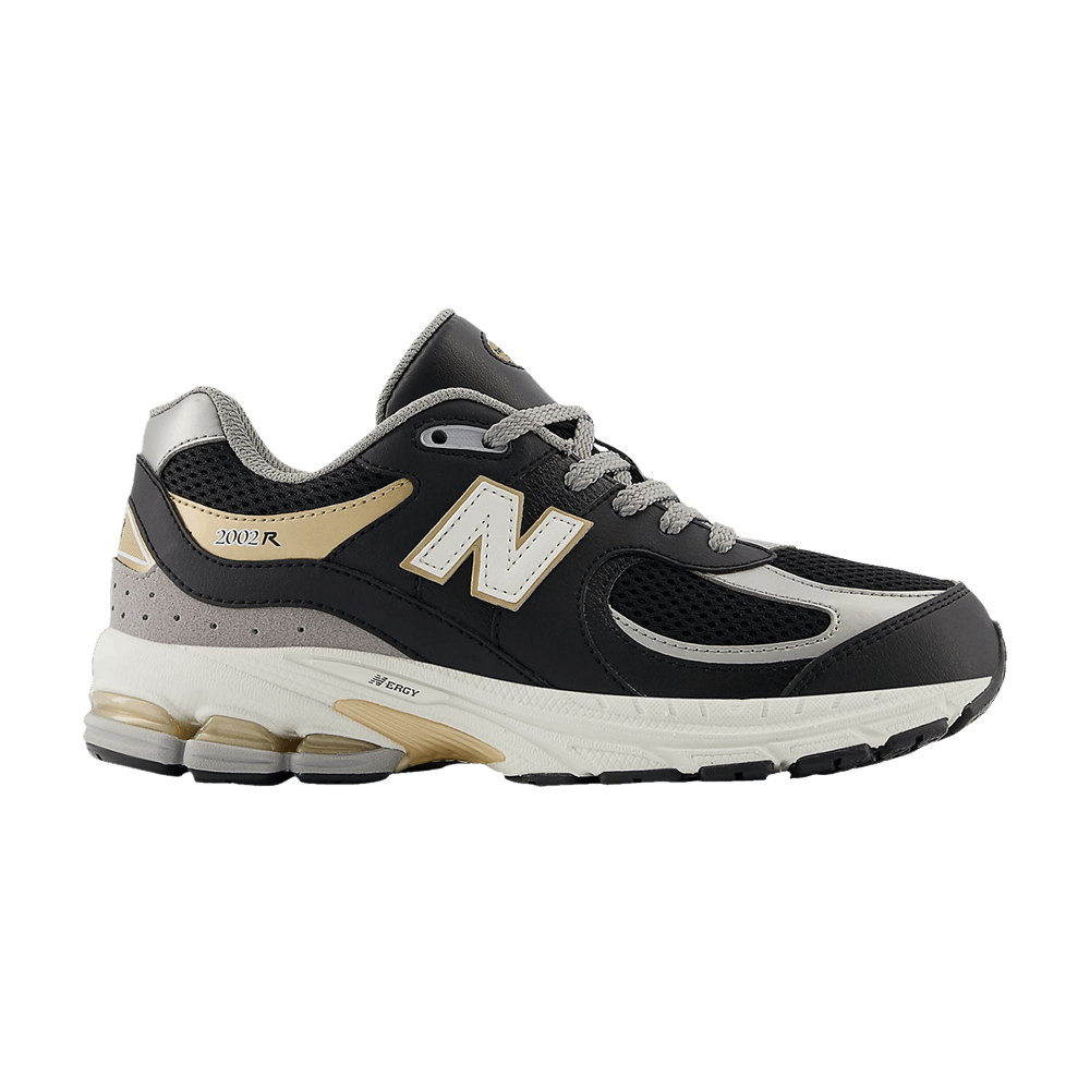New Balance 2002R Big Kid Wide Black Sea Salt Gold