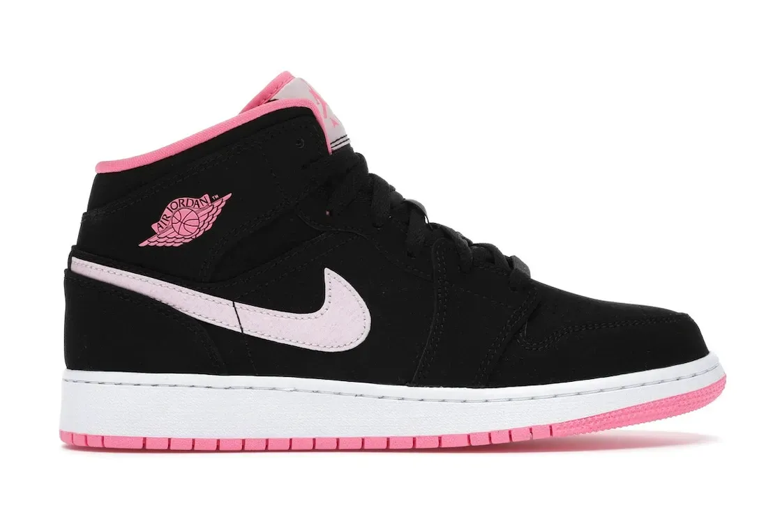 Фото № 1 с приближением к товару «‎Jordan 1 Mid Black Digital Pink »