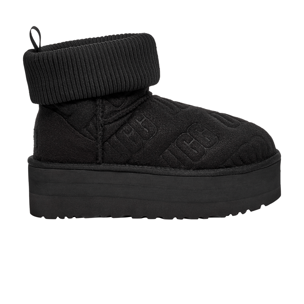 UGG Women's Classic Mini Platform Felted Boot Black